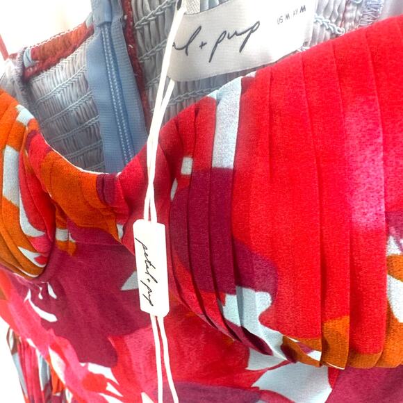 Petal & Pup Women's Achanti Pleated Maxi Dress - Pink Azalea Size M - Picture 8 of 11